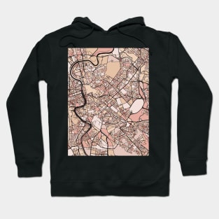 Rome Map Pattern in Soft Pink Pastels Hoodie